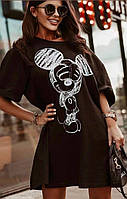 Сукня-футболка жіноча вільного крою у кольорах (Норма і батал), фото 6