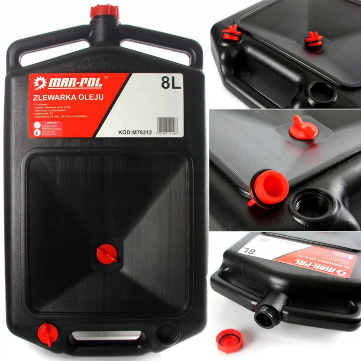Ємність для зливу оливи Mar-Pol M78312 — 8 л, поліпропілен, фото 1