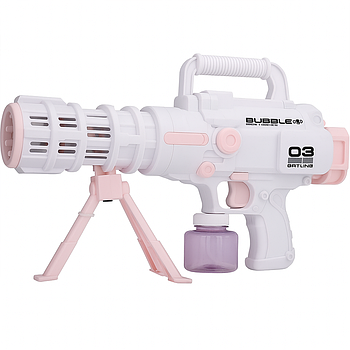 Іграшковий бластер генератор мильних бульбашок / Бульбашкова гармата / Автоматичний пістолет для мильних бульбашок