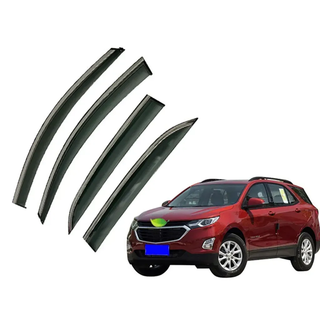 Дефлекторы окон HAWK на Chevrolet EQUINOX 2017-2024 Ветровики с хром полоскою Хавк на Шевроле Эквинокс, фото 1