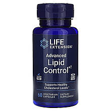 Рівень ліпідів: удосконалена формула, Advanced Lipid Control, Life Extension, 60 вегетаріанських капсул (500 мг у капсулі)