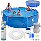 Круглий каркасний басейн для дорослих і дітей Avenli 305 x 76 см для дому та саду із фільтром та насосом, фото 2