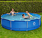 Круглий каркасний басейн для дорослих і дітей Avenli 360 x 76 см для дому та саду із фільтром та насосом 6125 л, фото 6
