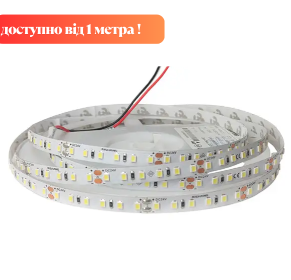 Led стрічка Rishang 2835-120-IP20-NW-8-24 RV08C0TC-A 6500K 24V 9,6W/m 1056lm/w 19544