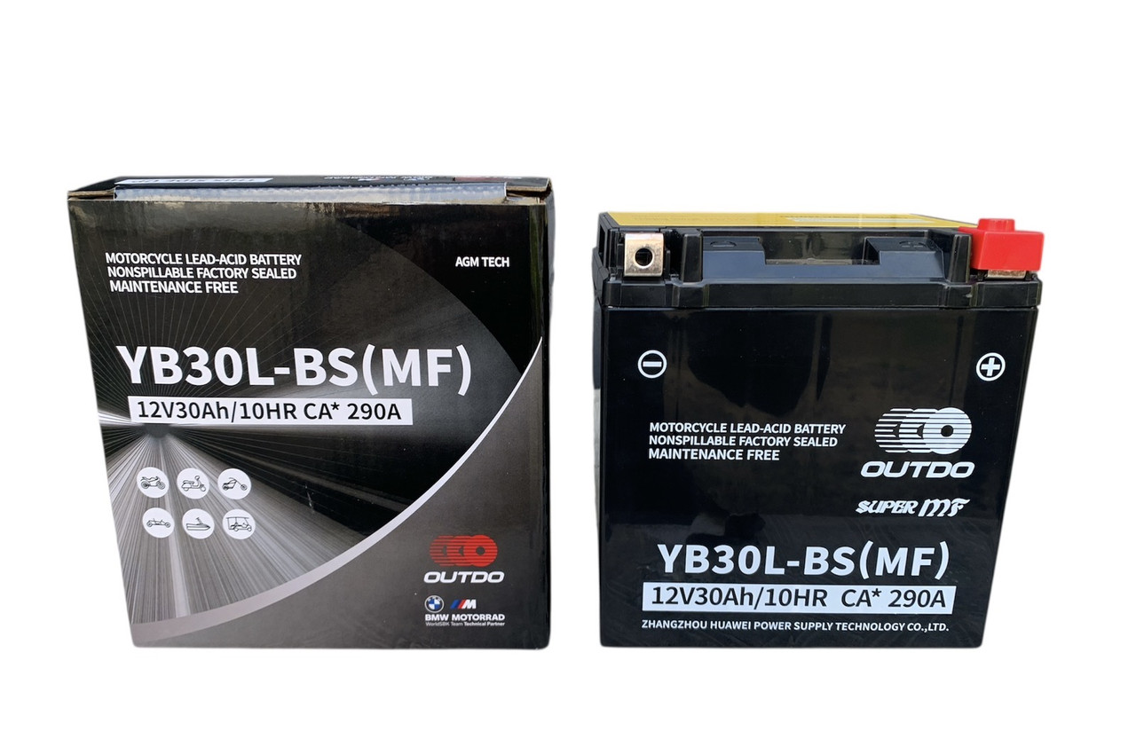 Акумулятор Outdo AGM 12V, 30Ah / 10HR YB30L-BS (MF)