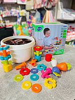Гра сортер HE795800, 5 ігор, фігурки (овочі, квіти), в коробці, 18-18-12см, фото 5