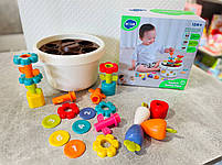 Гра сортер HE795800, 5 ігор, фігурки (овочі, квіти), в коробці, 18-18-12см, фото 10