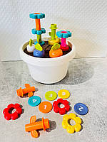 Гра сортер HE795800, 5 ігор, фігурки (овочі, квіти), в коробці, 18-18-12см, фото 7
