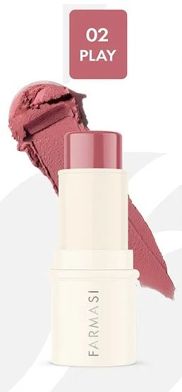 Кремові рум'яна-стик Сливові Play Blush Stick Farmasi 4.5 г, фото 1