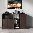 Комод для речей з ящиками і полицями з ДСП Стильні тридверні дизайнерські комоди у вітальню 1400 мм, фото 2