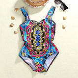 Жіночий суцільний купальник M, 42-44, м'яка чашка, на невисоку дівчину (жінку), можна підлітку, фото 3