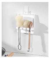 Органайзер для кухонного приладдя та кришок 13×14,5 см – підставка для ложок, лопаток, половників., фото 5