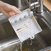 Органайзер для кухонного приладдя та кришок 13×14,5 см – підставка для ложок, лопаток, половників., фото 8