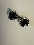 Срібні сережки Конюшина родій 1176.10р, фото 5
