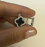 Срібні сережки Конюшина родій 1176.10р, фото 8