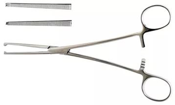 Затискач Кохер, 1/2зубий, зубчастий, прямий, 160 мм, № 2, фото 1