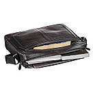 Ділова чоловіча сумка зі шкіри флотар на плече SHVIGEL 11244 Чорна, фото 5