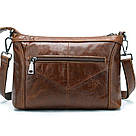 Сумка жіноча шкіряна на одне відділення Vintage 20052 Коричнева, фото 2