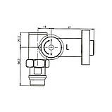 Комплект кранів Thermo Alliance Standart 1/2" білий, для сушарки для рушників кутовий SF395W15HEW, фото 2