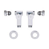 Комплект кранів Thermo Alliance Standart 1/2", хром, для сушарки для рушників кутовий SF395W15HE, фото 5