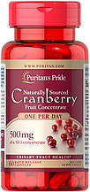 Журавлина, Cranberry, Puritan's Pride, 1 на день, 60 капсул