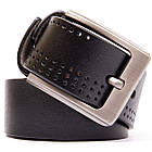 Ремінь з дірками чоловічий Vintage 20383 Чорний, фото 6