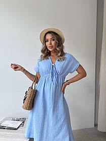Жіноча літня сукня з мусліну з відкритими плечима
