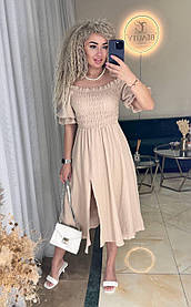 Жіноча літня стильна сукня з мусліну