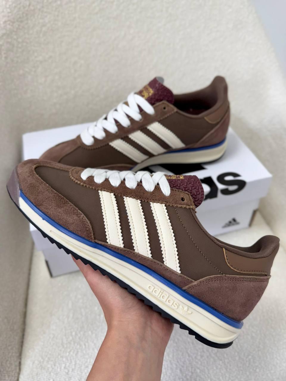 Чоловічі кросівки Adidas SL 72 Blue Brown — нейлон і замша, весна-літо-осінь, фото 1