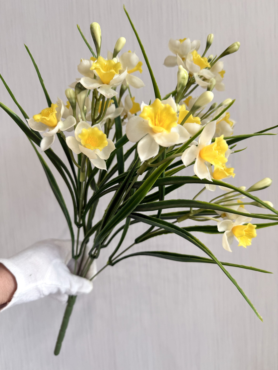 Штучні гелеві нарциси . Букет декоративних нарцисів ( 50 см ), фото 1