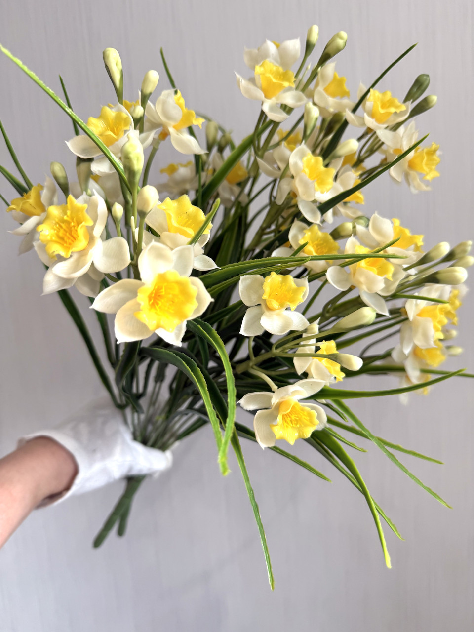 Штучні гелеві нарциси . Букет декоративних нарцисів ( 50 см ), фото 1