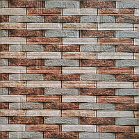 Декоративна 3D панель 700х770х4мм Коричнева цегла піщаник (340) SW-00000531