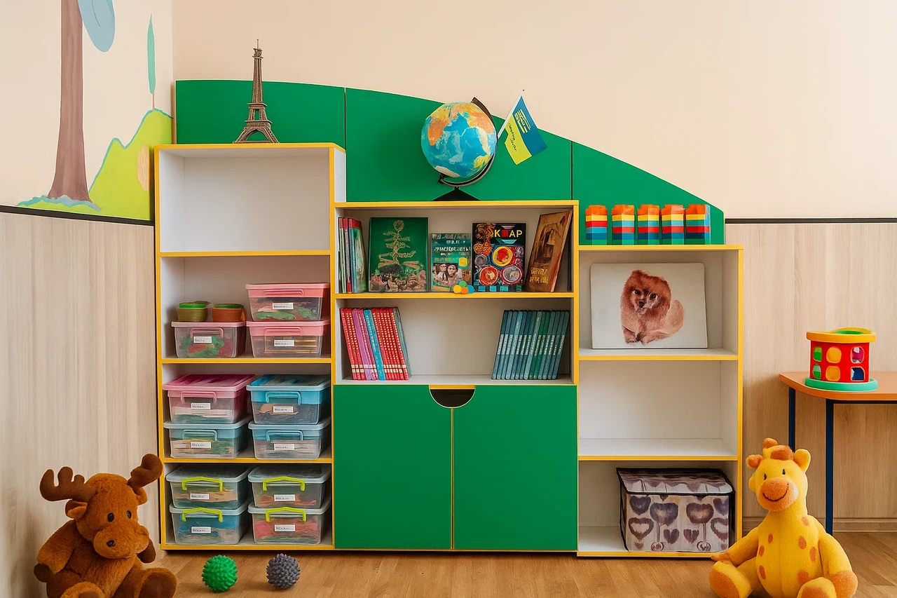 Дитяча стінка для іграшок «Анюта» "Зелений"DS-546, фото 1