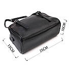 Цікава сумка-клатч зі знімними ручками з натуральної шкіри 22078 Vintage Чорна, фото 4