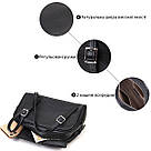 Цікава сумка-клатч зі знімними ручками з натуральної шкіри 22078 Vintage Чорна, фото 5