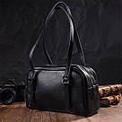 Цікава сумка-клатч зі знімними ручками з натуральної шкіри 22078 Vintage Чорна, фото 10