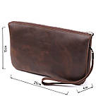 Барсетка чоловіча вінтажна GRANDE PELLE 11145 шкіряна Коричнева, фото 3