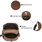 Барсетка текстильна Vintage 20163 Коричнева, фото 5