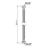 Шланг для води Thermo Alliance Standart 200 см NYLON 1/2"x1/2" ВВ TAS387W200, фото 2