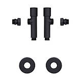 Комплект кранів Thermo Alliance Standart 1/2" Н для сушарки для рушників кутовий чорний SF395W15B, фото 5