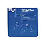 Комплект кранів Thermo Alliance Standart 1/2" Н для сушарки для рушників кутовий чорний SF395W15B, фото 7