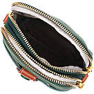 Невелика сумка трапеція для жінок з натуральної шкіри Vintage 22268 Зелена, фото 6