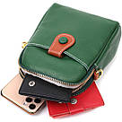 Невелика сумка трапеція для жінок з натуральної шкіри Vintage 22268 Зелена, фото 9