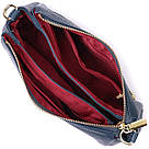 Жіноча практична сумка через плече з натуральної шкіри Vintage 22287 Синя, фото 6