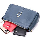 Жіноча практична сумка через плече з натуральної шкіри Vintage 22287 Синя, фото 8