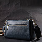 Жіноча практична сумка через плече з натуральної шкіри Vintage 22287 Синя, фото 10