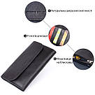 Горизонтальна барсетка-клатч чоловіча в гладкій шкірі GRANDE PELLE 11298 Чорна, фото 4