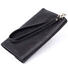 Горизонтальна барсетка-клатч чоловіча в гладкій шкірі GRANDE PELLE 11298 Чорна, фото 6