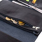 Горизонтальна барсетка-клатч чоловіча в гладкій шкірі GRANDE PELLE 11298 Чорна, фото 8