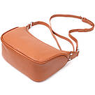 Сумка напівкруглого формату з однією ручкою з натуральної шкіри Vintage 22413 Коричнева, фото 3